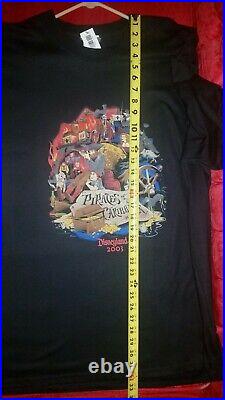 Rare Vtg Disney land Event Souvenir Pirates of the Caribbean Black T Shirt XXL