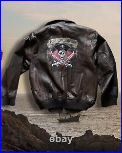Retired Disney 1/500 Pirates of the Caribbean Small Bomber Leather Jacket