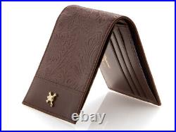 S. T. Dupont Pirates of the Caribbean Brown Cowhide Embossed Leather Wallet