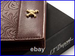 S. T. Dupont Pirates of the Caribbean Brown Cowhide Embossed Leather Wallet