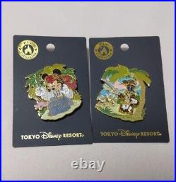 SET 7 Japan Tokyo Disneyland pins Pirates of the Caribbean Donald Chip N Dale