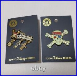 SET 7 Japan Tokyo Disneyland pins Pirates of the Caribbean Donald Chip N Dale