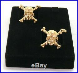ST Dupont Pirates of the Caribbean Gold Finish Cufflinks 005101PC