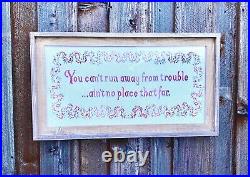 Splash Mountain Ride Prop Wooden Sign You Can Run From Trouble Disneyland WDW