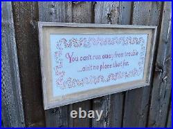 Splash Mountain Ride Prop Wooden Sign You Can Run From Trouble Disneyland WDW