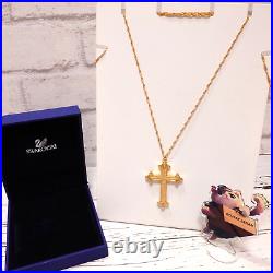 Swarovski x Disney Pirates Of The Caribbean Angelica Cross necklace pendant gold