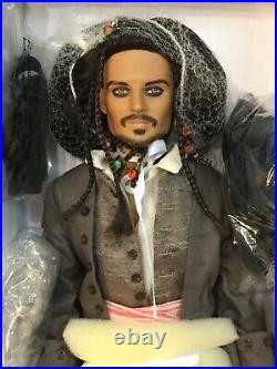TONNER 17 Doll CAPTAIN JACK SPARROW Johnny Depp Pirates of the Caribbean NRFB