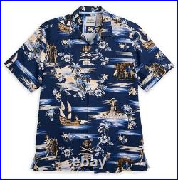 Tommy Bahama Disney Pirates of The Caribbean Hawaiian Camp Silk Shirt XL NWT