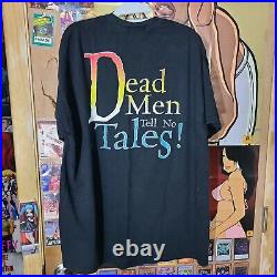 VTG Disney World Pirates Of The Caribbean Ride Shirt sz L XL Land Dead Men Tales