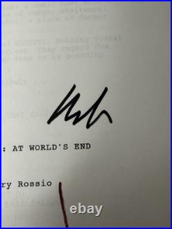 VTG Pirates of the Caribbean At Worlds End Script Autographed Hand Signed COA VTG Pirates of the Caribbean At Worlds End Script Autographed Hand Signed COA