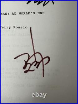 VTG Pirates of the Caribbean At Worlds End Script Autographed Hand Signed COA VTG Pirates of the Caribbean At Worlds End Script Autographed Hand Signed COA