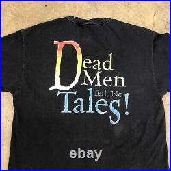 VTG Pirates of the Caribbean T-Shirt Size L/XL Dead Men Tell No Tales Disney 90s