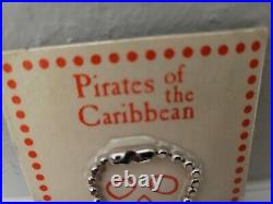 Vintage 1968 Disneyland Pirates Of The Caribbean Rare Pirate Skull Keychain New