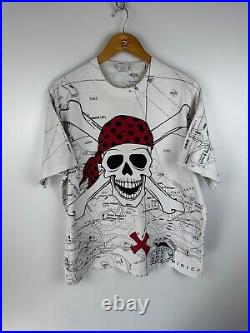 Vintage 90's Disney Pirates of the Caribbean All Over Print T Shirt Size XL