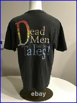 Vintage 90s Disney Pirates of the Caribbean T Shirt L/XL Black made in USA