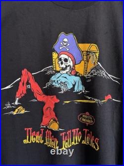 Vintage Dead Men Tell No Tales Pirates Of The Caribbean Shirt Size XL Disney 80s