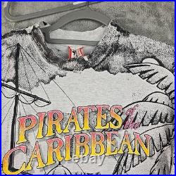 Vintage Disney Pirates of the Caribbean T-Shirt Mens Medium AOP Single Stitch Vintage Disney Pirates of the Caribbean T-Shirt Mens Medium AOP Single Stitch