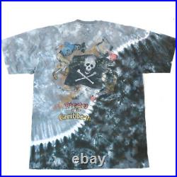 Vintage Pirates of the Caribbean Tie Dye T-shirt 90s Disney