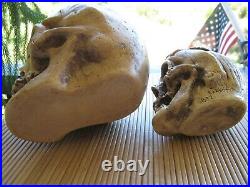 Vintage Randotti Large Skull # 817 & Spider Skull # 892 Both Glow In The Dark