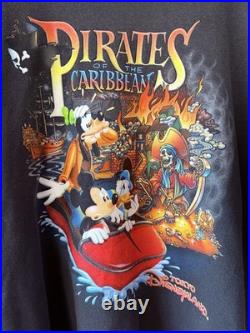 Vintage Tokyo Disneyland Pirates of The Caribbean Crewneck Sweatshirt Sz Large