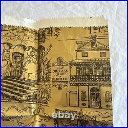 Vtg 1960's Disneyland Park New Orleans Square Paper Bag Pirates Of The Caribbean