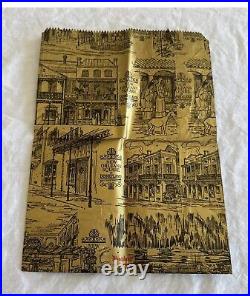 Vtg 1960's Disneyland Park New Orleans Square Paper Bag Pirates Of The Caribbean