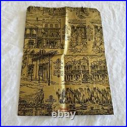 Vtg 1960's Disneyland Park New Orleans Square Paper Bag Pirates Of The Caribbean