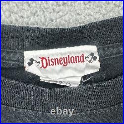 Vtg Disneyland XL Black T Shirt USA Made Pirates Of The Caribbean Double Sided