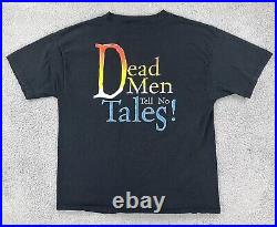 Vtg Disneyland XL Black T Shirt USA Made Pirates Of The Caribbean Double Sided