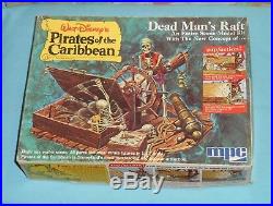 Vtg MPC Disney Pirates of the Caribbean model kit DEAD MAN'S RAFT near complete