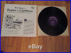 Walt Disney's Pirates Of The Caribbean Lp Record Disneyland Ist Pressing Purple